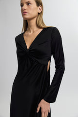 Twist Front Dress with Cutouts