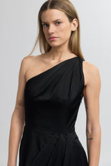 One-Shoulder Draped Dress
