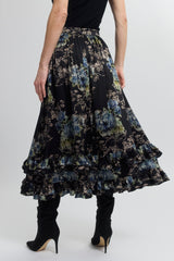 Ruffle Midi Skirt