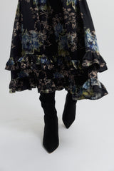 Ruffle Midi Skirt