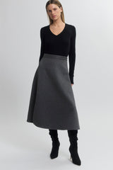 Cashmere Skirt with Slit