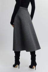 Cashmere Skirt with Slit
