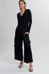 Elastic Straight Leg Pant