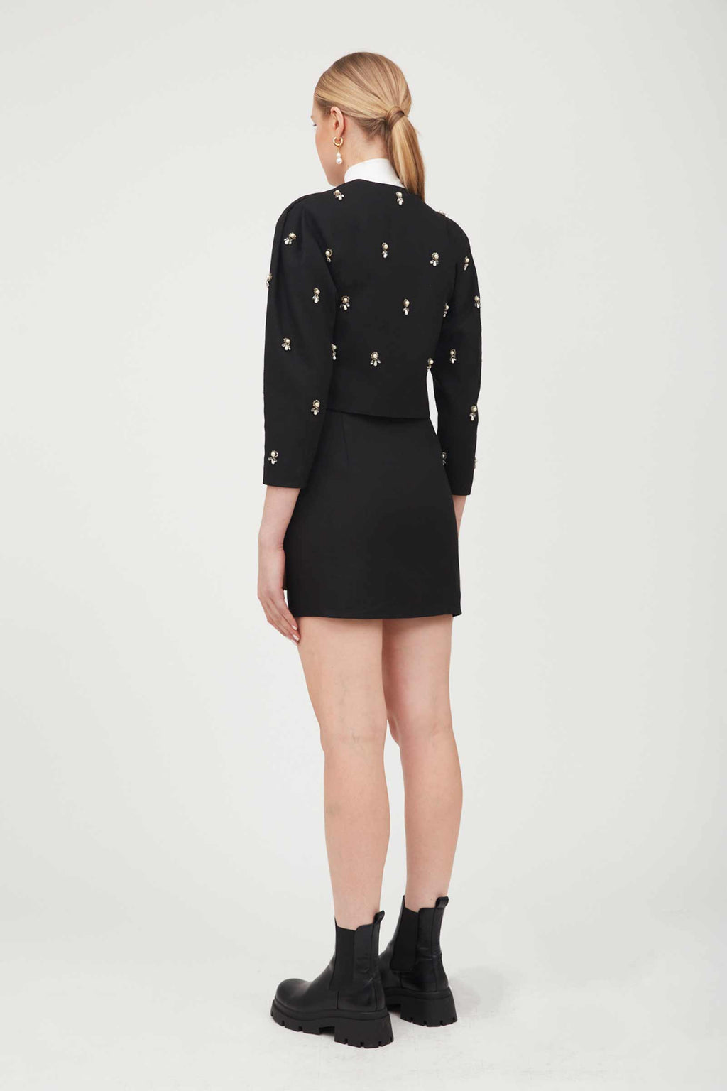 Pearl Beaded Mini Skirt - ARIAS New York