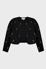 Pearl Beaded Cropped Jacket