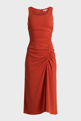 Ruched Front Midi Dress