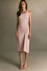 Ruched Front Midi Dress