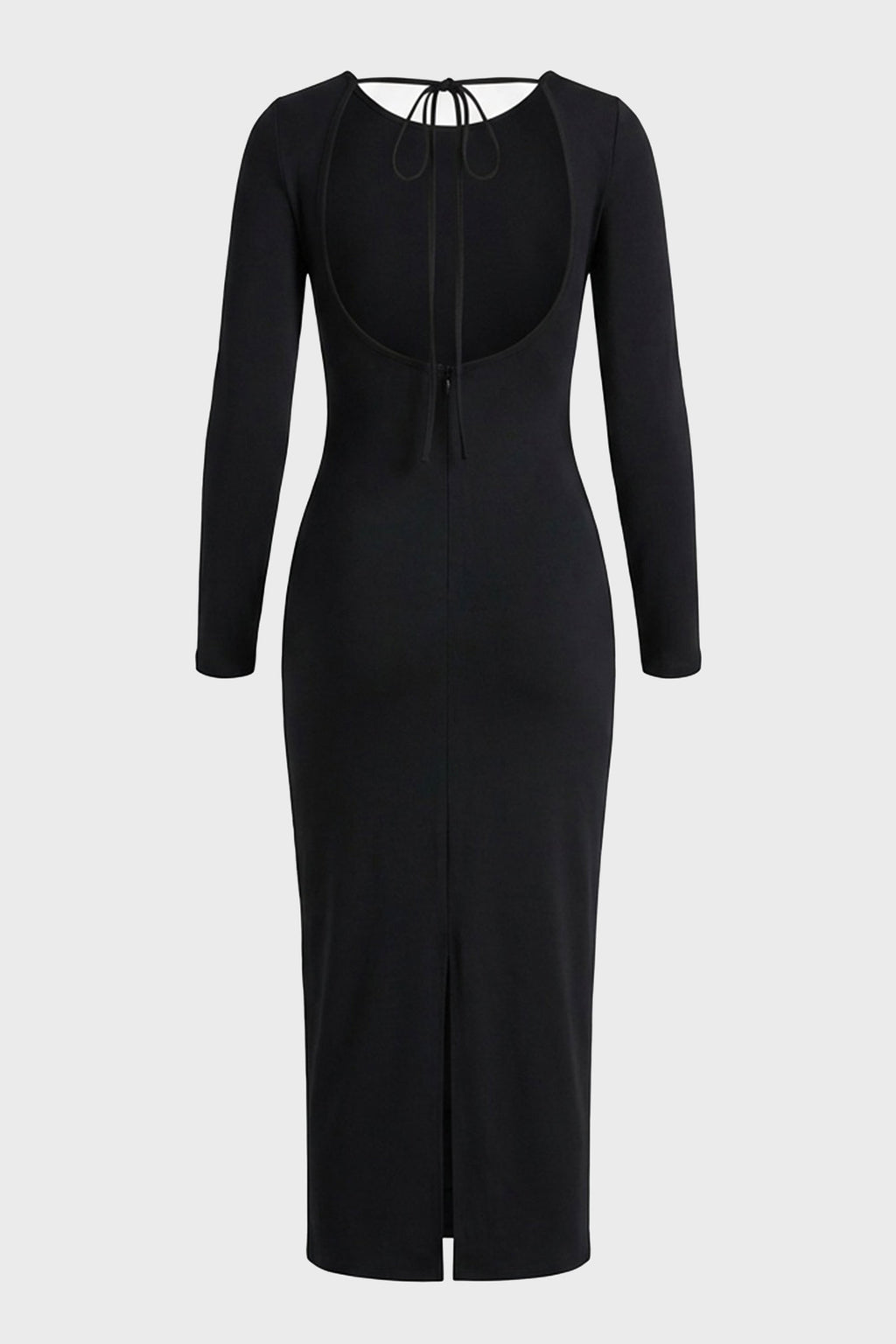 black long pencil dress with Open Back Glennon Sale Colors:Amber Checks Styling for You: Clothes Choose your size having