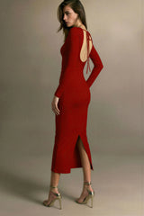 Pencil Dress with Open Back