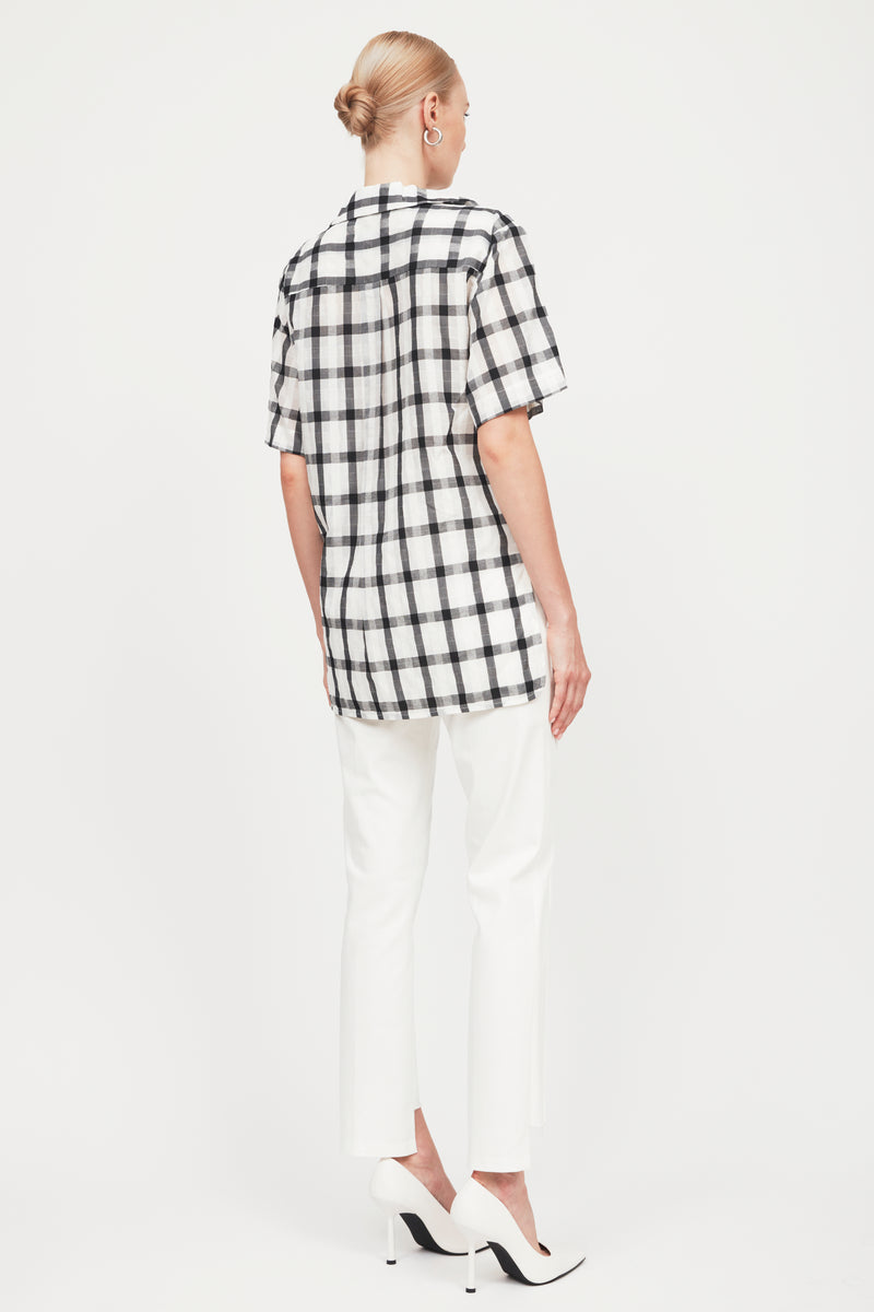 Checked Tunic Top