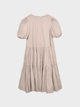 Puff Sleeve Tiered Mini Dress