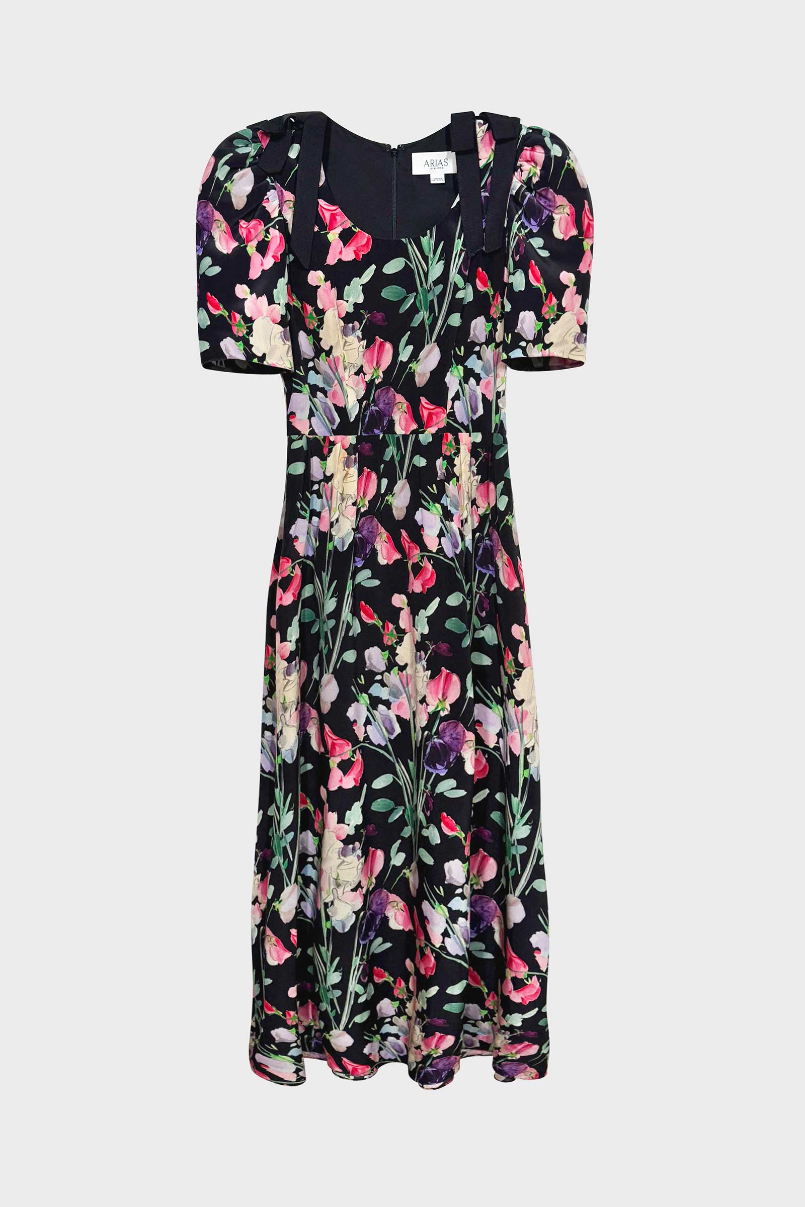 Puff Sleeve Midi Dress - ARIAS New York