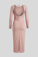 Pencil Dress with Open Back