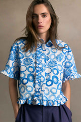 Art Ruffle Shirt