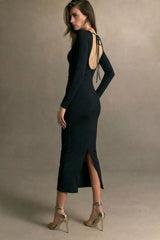 Pencil Dress with Open Back