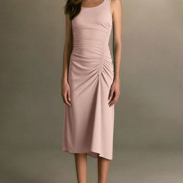 ruched front bodycon dress Ruched Front Slit Bodycon Dress Dominique Nicole Boutique