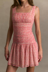Shirred Mini Dress