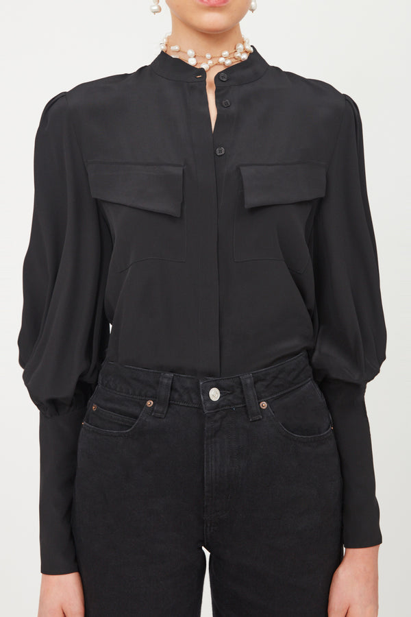 Signature Blouse with Elongated Cuffs