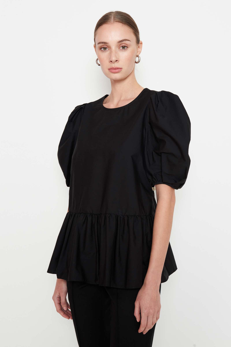 Tiered Puff Sleeve Blouse